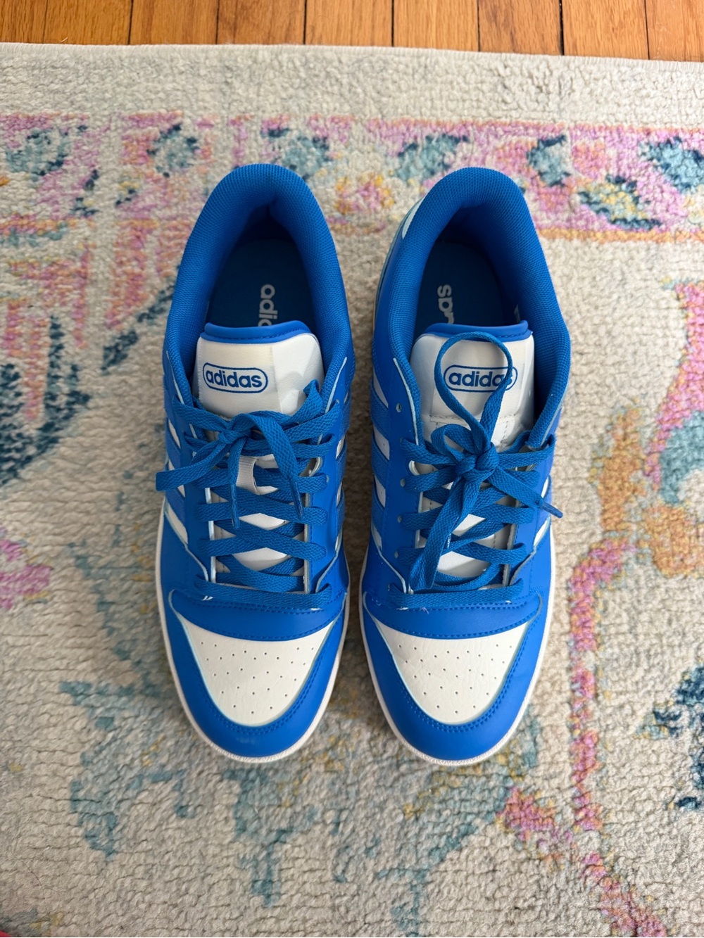 adidas Blue and White Low-Top Sneakers